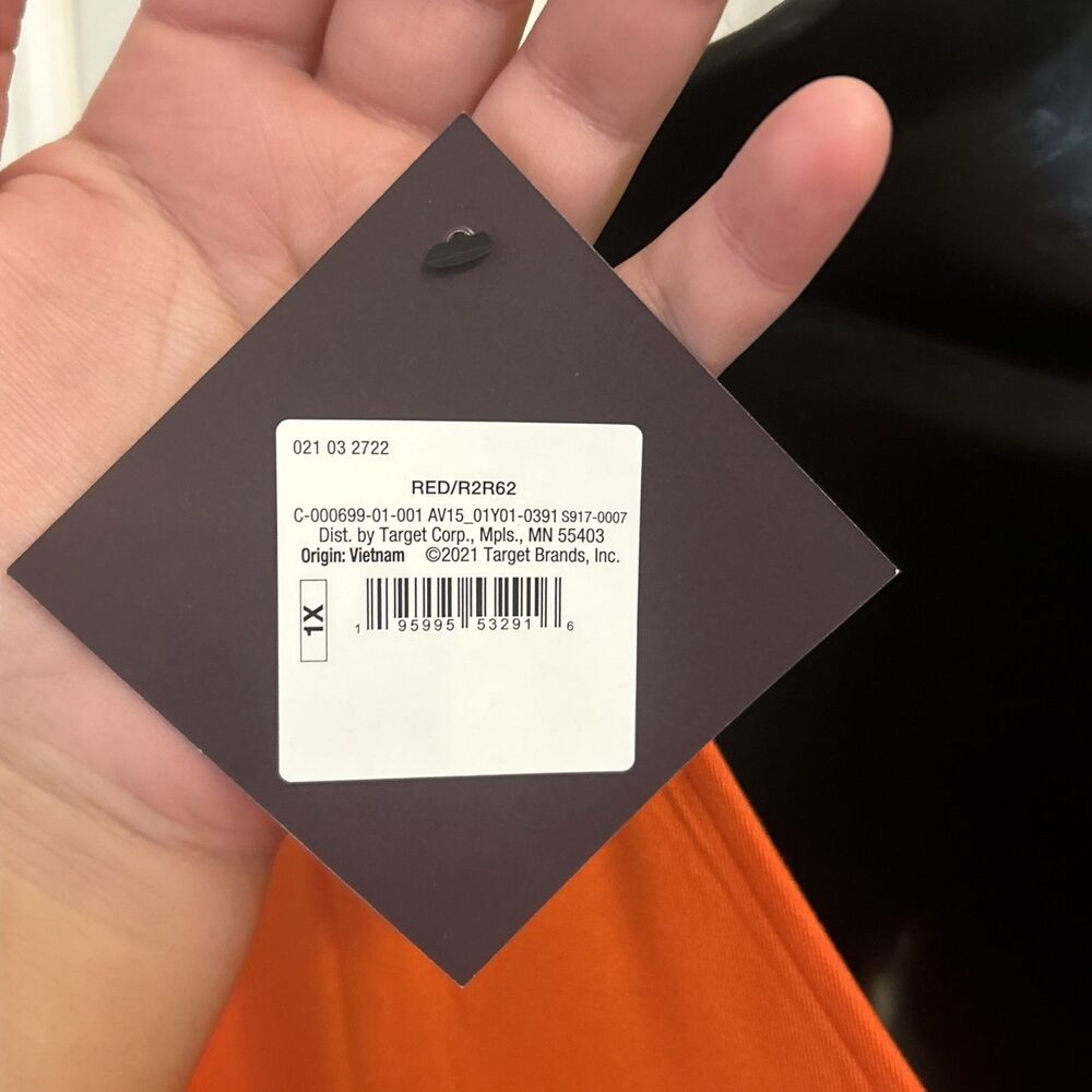 Ava & Viv Plus Size 1X Orange V Neck Dolman Short Sleeve Dress NWT - Picture 6 of 16
